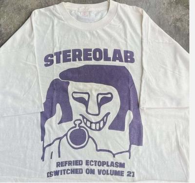 1995 Stereolab Группа Подарок для фаната Белый цвет хлопковая футболка Полный размер S-4XL