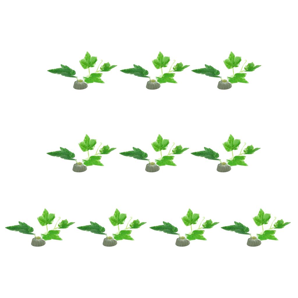 10 шт. Аквариумные растения Тонущее украшение Реалистичное искусственное растение Аквариумы Ландшафтный орнамент Террариумный ландшафт