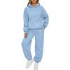 Plus Size Autumn and Winter Ladies Two-piece Casual Hoodie Loose Casual Trousers Sportswear Suit 5XL