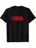 Unisex Oida Austria Funny Saying TShirt  Austrian Themed Gift with Oida Print  Distressed Lettering Casual Round Neck Short