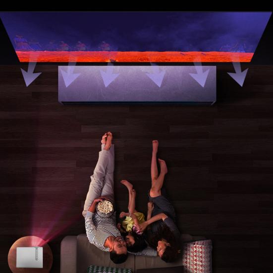 YG530 Mini LED Control Manual Focusing Projector Remote HDMI-compatible /USB/VGA/SD/AV Eye Protection Stereo