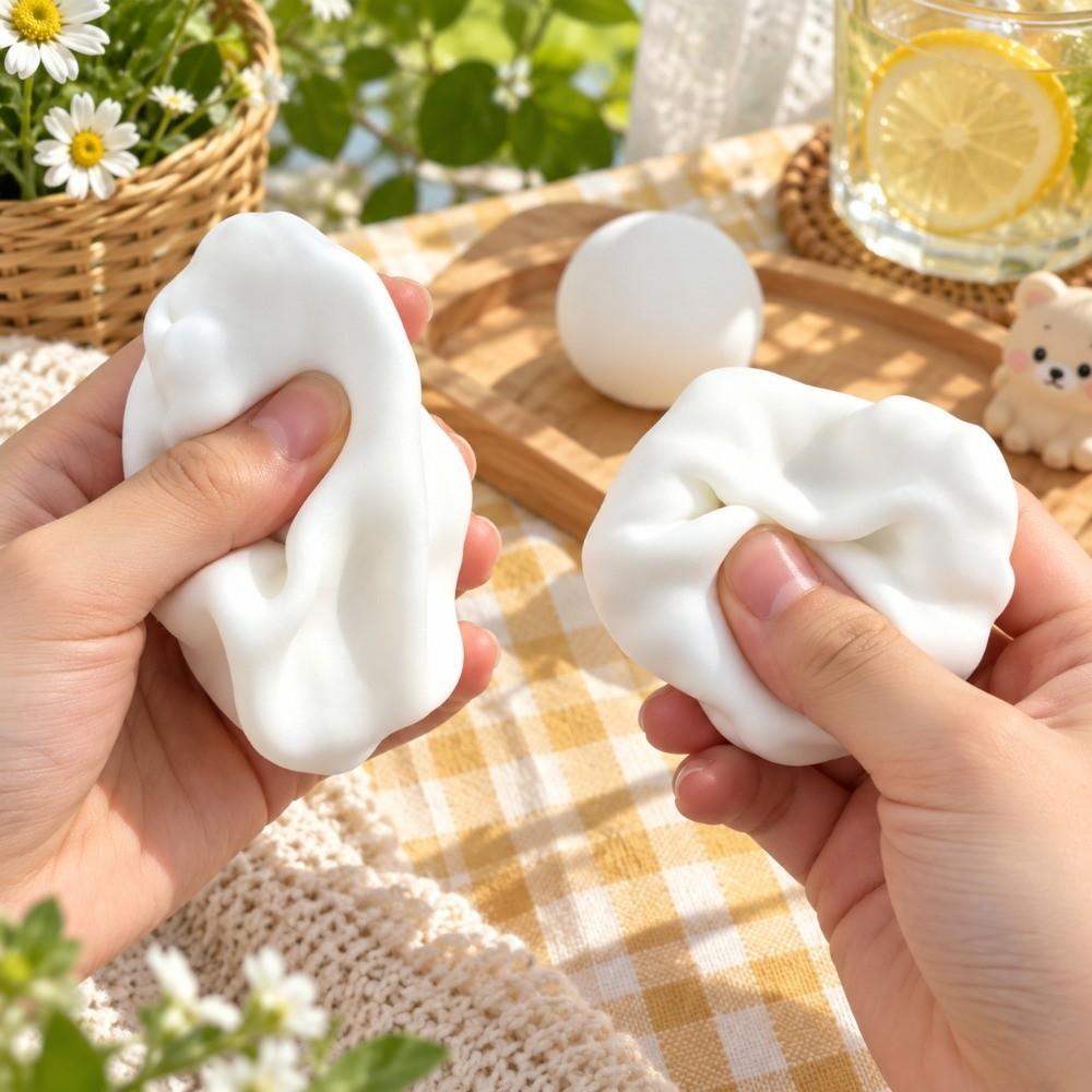 Sound Effects Crackling Bread Squishy Toy Crunchy Food Fidget Toy Handmade Ball for Kids Adults