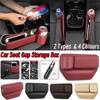 2Types Car Seat Gap Storage Box Waterproof Leather Seat Gap Filler Console Side Organizer Bag Car Interior Accessories