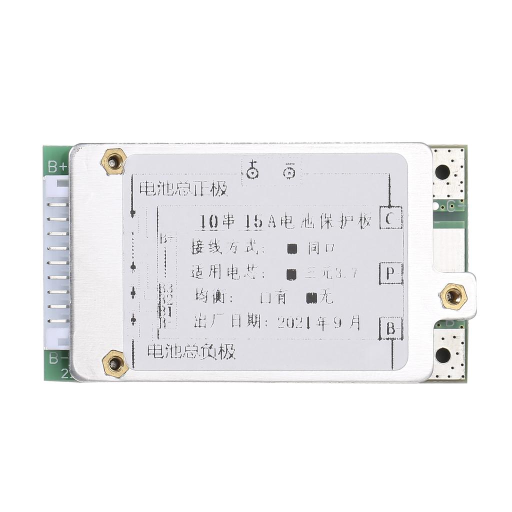 Плата защиты BMS для литий-ионных аккумуляторов 10S 15A 36V, с функцией балансировки, для электровелосипеда, электросамоката