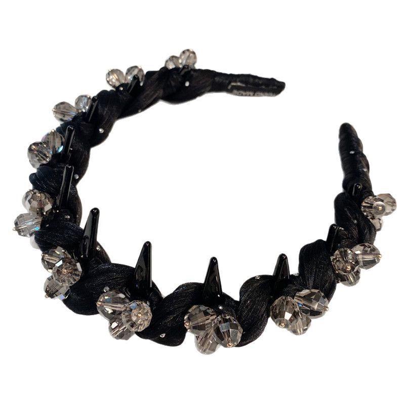 Корейская тюлевая повязка на голову со стразами: Элегантный, Роскошный Аксессуар для Волос