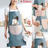 Women's Cartoon Apron Waterproof Oilproof Can Wipe Hands Kitchen Work Clothes Home Cooking Cleaning Women Sleeveless Apron