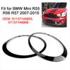 Car Accessories Front Headlight Trim Covers Decorative Frame Fit For BMW Mini R55 R56 R57 2007-2015 #51137149905, #51137149906