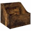 LP Record Box Smoked Oak 37 X 33 X 32 Cm Engineered Wood