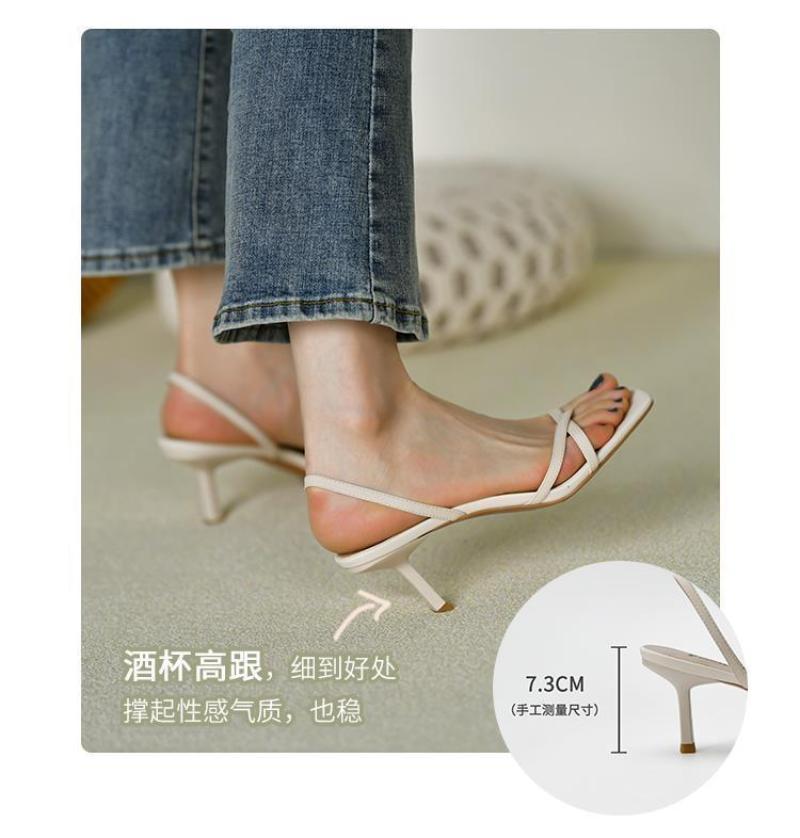 Women Sandals Open Toe Ladies Sandal Summer Elegant Woman Shoes with Low Heels Casual Female Sandalia Thin High Heels