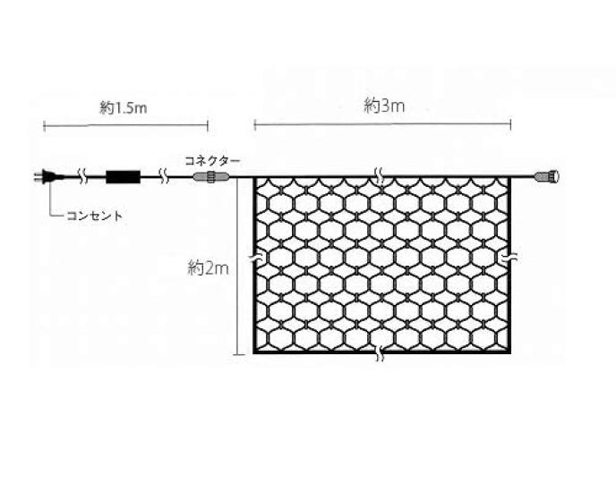 Светодиодная сетка KOZUMUWAN, Световая гирлянда, Рождественская гирлянда, Классическая, 360 ламп, Длина 2М3М, Защита от дождя, Соединяемая, Контроллер в комплекте, Память