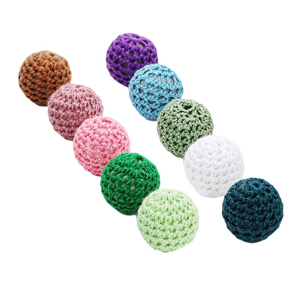 10 шт. красочные акриловые бусины для вязания крючком для изготовления ювелирных изделий ожерелья