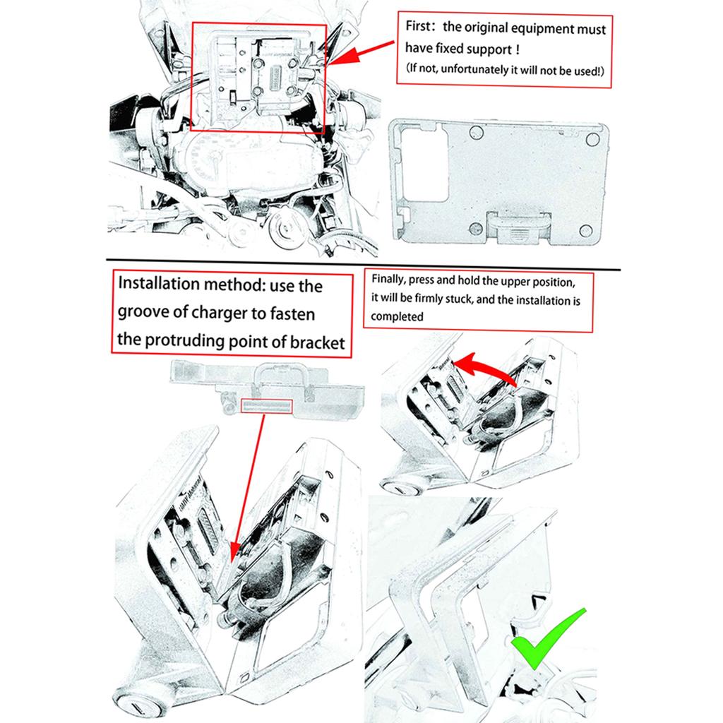 Аксессуары для навигационного кронштейна для мобильного телефона с USB-зарядным устройством для BMW R1200GS LC&Adventure S1000XR