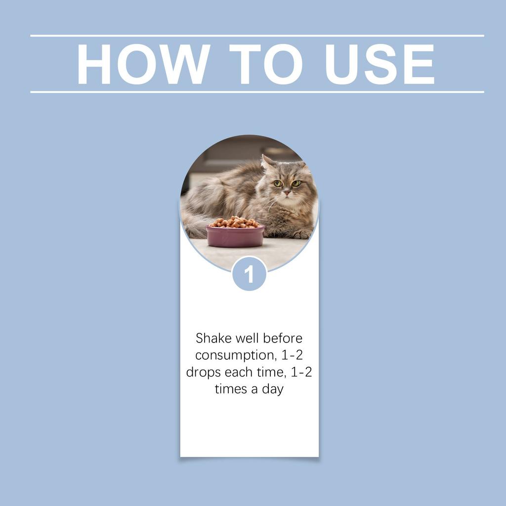 Пищевые добавки для домашних животных, Жидкость для питания кошек для повышения иммунитета и жизненной силы, Капли пищевой добавки для домашних животных, 50 мл