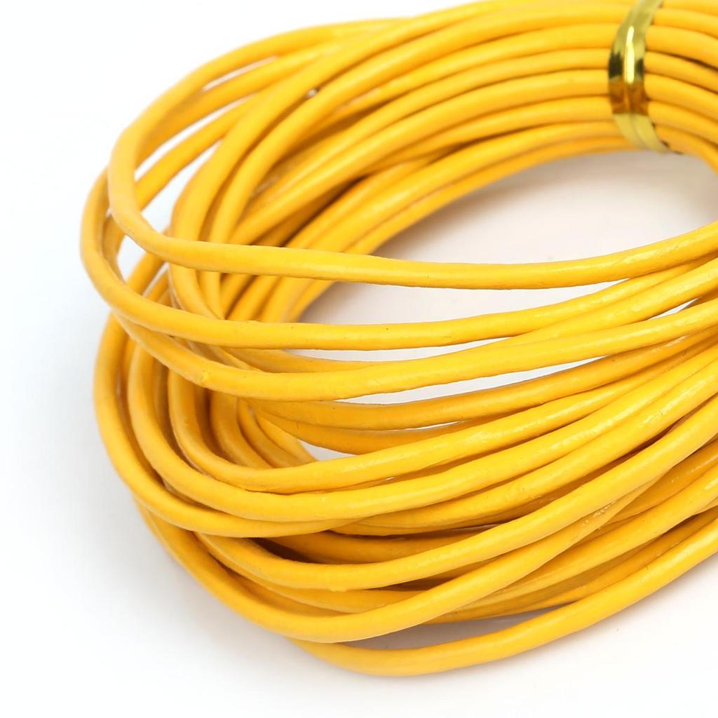 Натуральная круглая кожаная нить для изготовления браслетов, ювелирных изделий, DIY, шнур, шнур