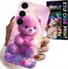Etui Do Samsung Galaxy A13 5G - Słodki Miś Na Różowym Tle, Case + Szkło