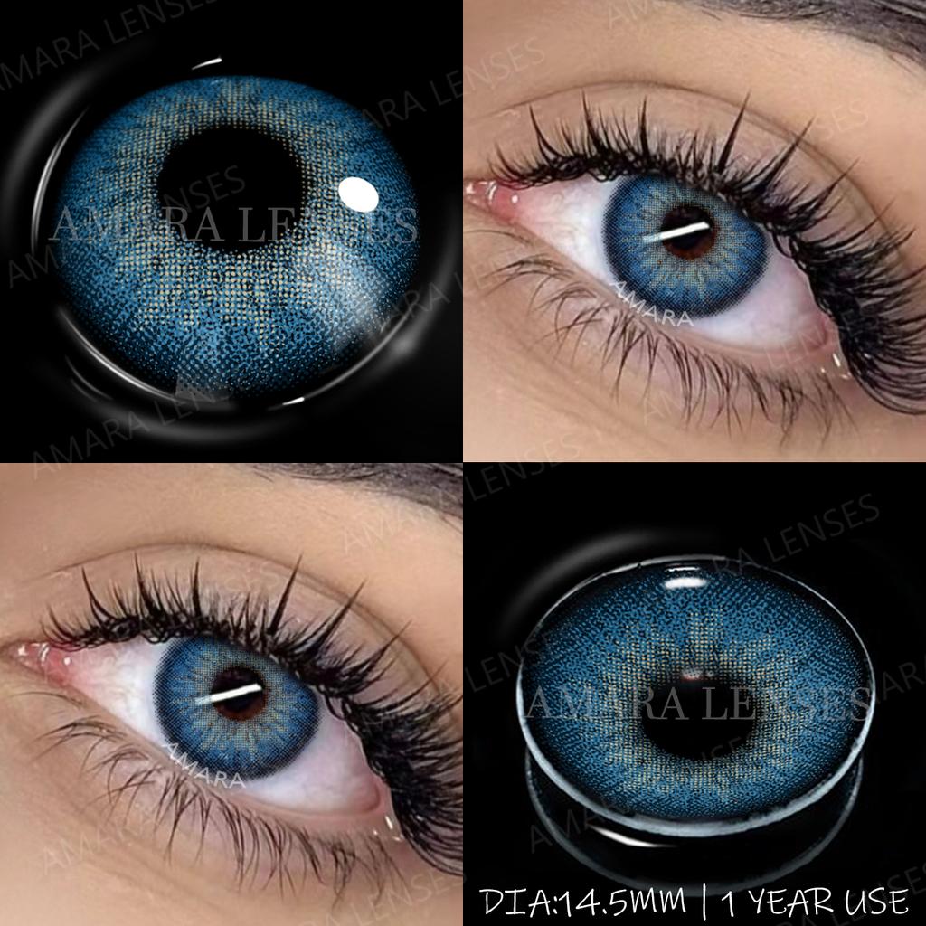 AMARA 1 пара натуральных серых контактных линз годового использования мягкие косметические линзы для улучшения цвета глаз косметика для глаз