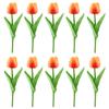 10Pcs Rustic Simulated Tulip Flower Silk Flower Artificial Tulip Flowers  Home Decoration