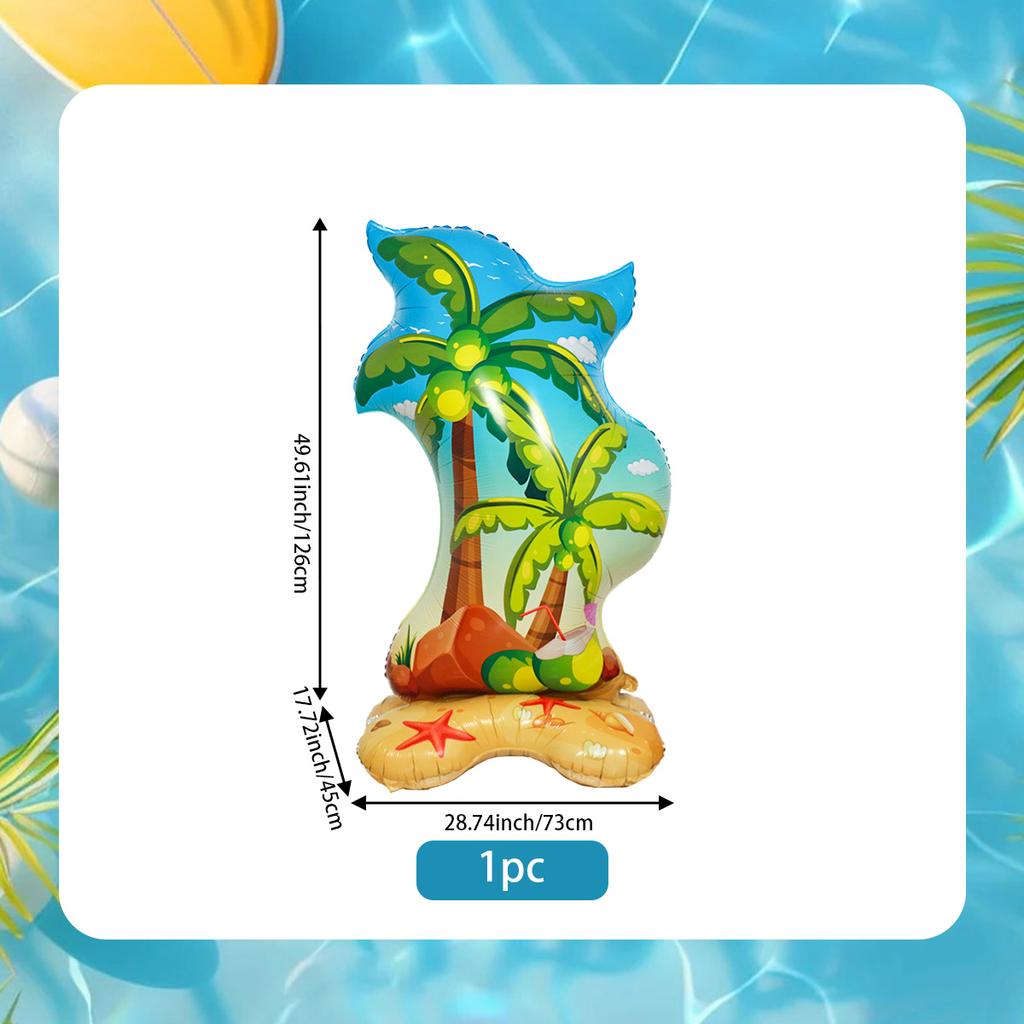 Большой воздушный шар из алюминиевой пленки в виде кокосовой пальмы, вертикальный 4D-шар в виде ананаса и кактуса, украшение для гавайской праздничной вечеринки