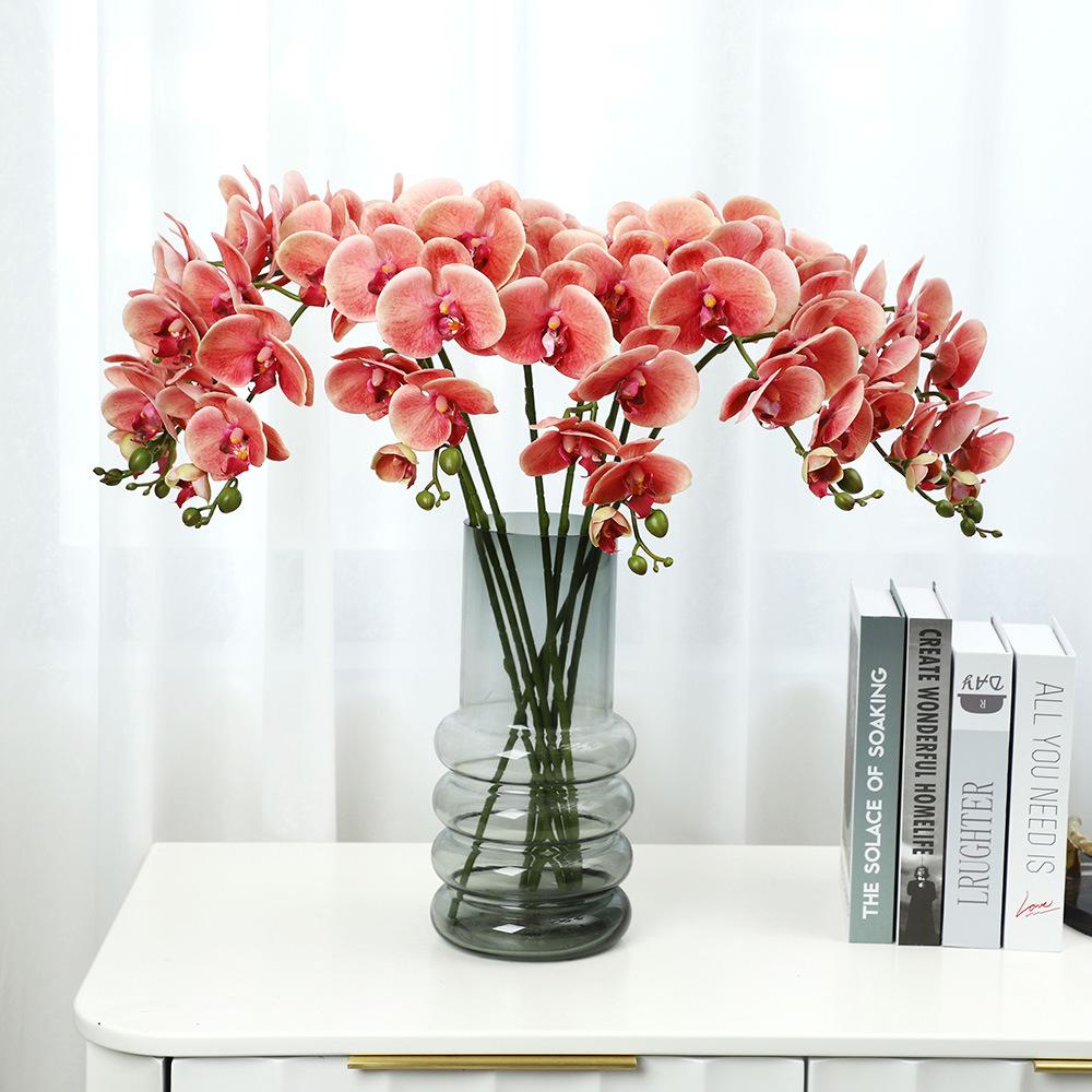 Simulation flower feel Phalaenopsis, living room bedroom home decoration ornament, fake flower bonsai