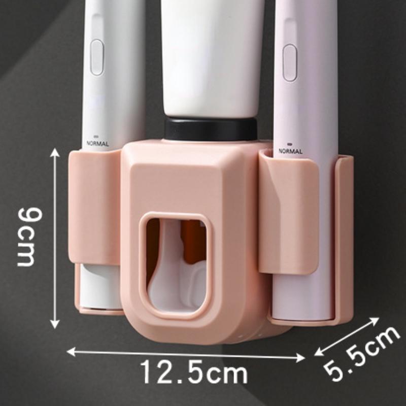 1 шт., держатель для электрической зубной щетки, настенный органайзер с двойным отверстием, органайзер для зубной щетки, подставка для зубной щетки с соковыжималкой для зубной пасты, аксессуары для ванной комнаты