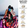 Powerful Demon Anime Flannel Blanket, Soft Polyester, Modern Design, All-Season for Camping, Travel, Gifts for holidays or birthdays