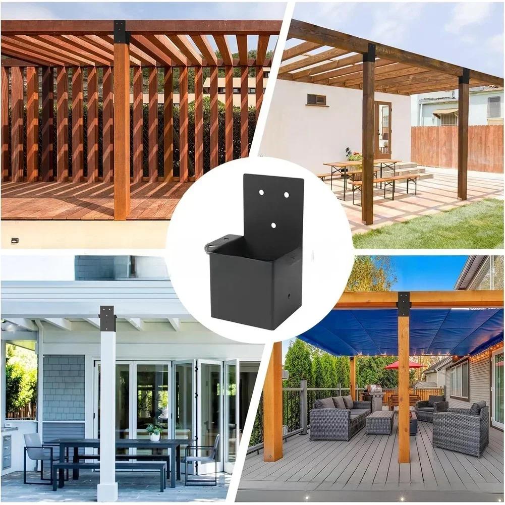 1pcs Pergola Bracket Wall Mount Set Replacement Pavilion Column Connector With Screws Galvanized Steel Bracket Hardeware Kit