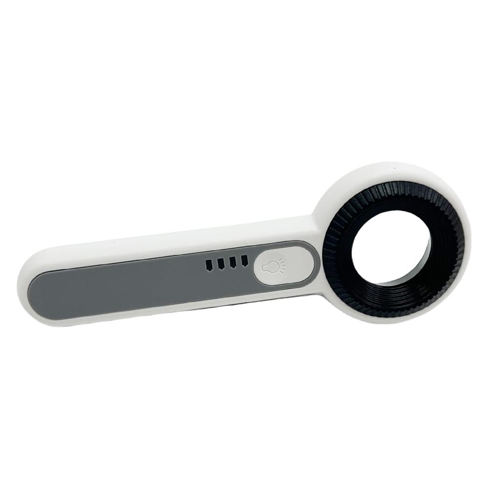 60-кратная лупа с подсветкой, перезаряжаемая, легкая, светящаяся лупа, 2 режима освещения, подсветка для чтения книг для пожилых людей