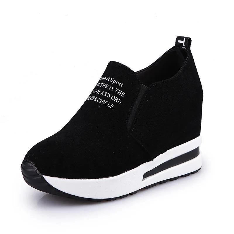 Fashion Platform Shoes for Women Casual Hidden Slope Heel Sneakers Women's Vulcanized Shoes Breathable Wedge Increase Shoes Women Tenis