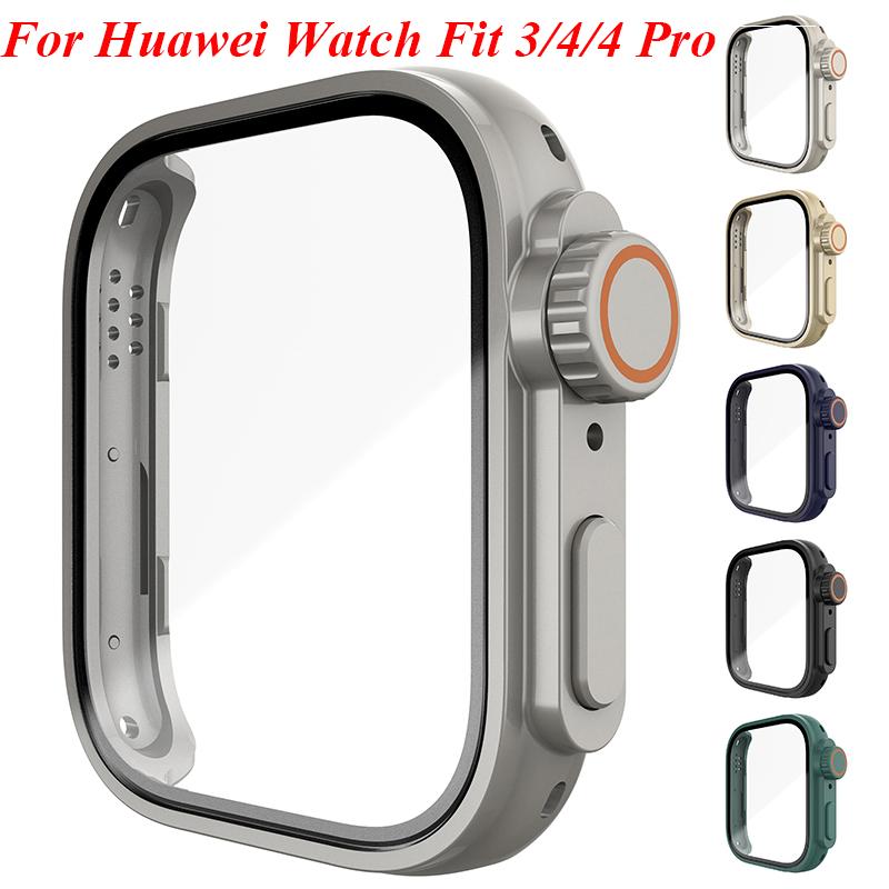 Замените на чехол Ultra для Huawei Watch Fit 3 4 4Pro Чехлы из закаленного стекла Защитная пленка для экрана для Huawei Fit4 Fit3 Обновитесь до Ultra 2