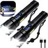 Rechargeable XHP90 Led Flashlight 1000 High Lumens High Light Waterproof Zoomable 7 Mode Camping Emergencies Flashlights