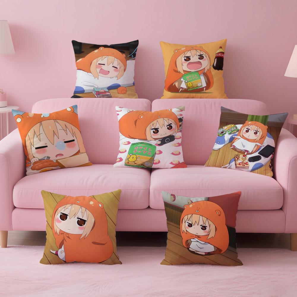 HHimouto Umaruchans animation cartoon Cushion Cover Pillow Case Soft Friendly Fabric Concealed Zipper