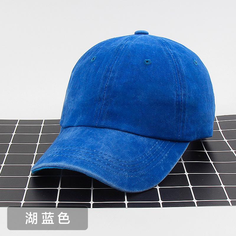 Pure Cotton Versatile Old Washed Baseball Hat Cowboy Cap Street Hipster Autumn and Winter Hat Female Printing