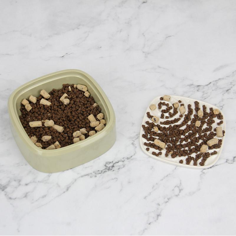 Pet Slow Feeding Bowl Anti Choking Anti Tipping Slow Food Bowl Slow Licking Bowl Cat Dog Food Bowl Slow Feeding Simple Beautiful
