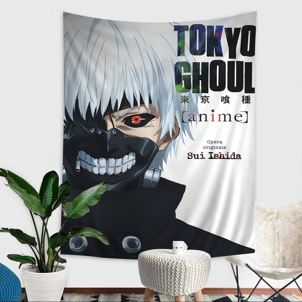 Tokyo TTokyo GGhoul ClassicGhoul Anime Tapestry Hanging Tarot Hippie Wall Rugs Dorm Wall Hanging Sheets