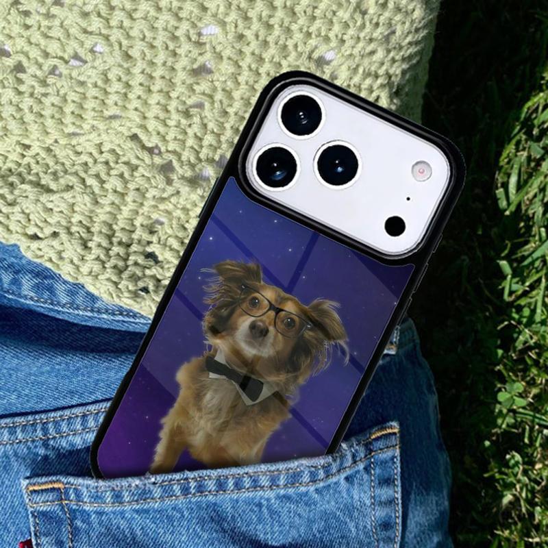 Чехол для телефона 'Собака-скейтер в космосе' для iPhone 17 AIR 16 Pro Max 15 14 Pro 11 12 13 Ударопрочный силиконовый чехол