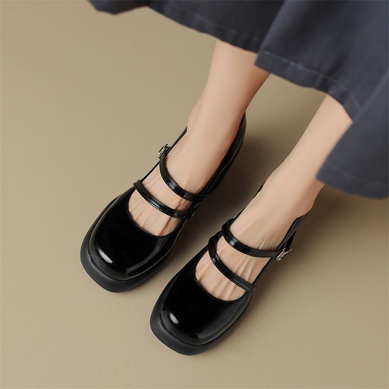 Женские туфли-лодочки Мэри Джейн, женская модная обувь на высоком каблуке с круглым носком и пряжкой на платформе со кристаллами, весенне-осенний цвет бежевого цвета 43