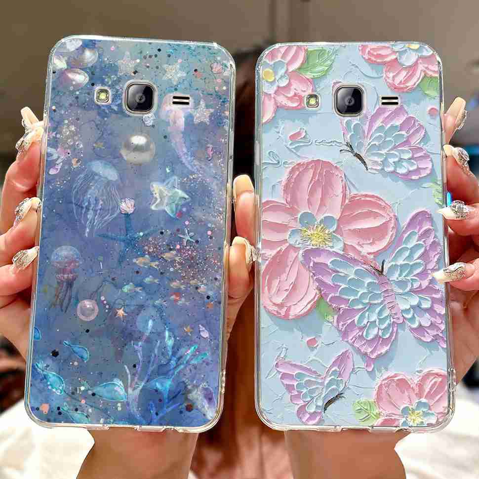 Чехол для Samsung Galaxy J5 Роскошный Расписной Чехол Мягкий Тонкий Чехол для Телефона Для Samsung J 5 J5 J500Y J500M 2015 Задняя Крышка
