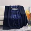 Real Oviedo Printed Flannel Blanket, soft throw for bedroom sofa, washable,soccer fan merchandise, great gift.