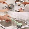 Long Handle Wire Ball Home Kitchen Steel Cleaning Pot Dish Brush Washing