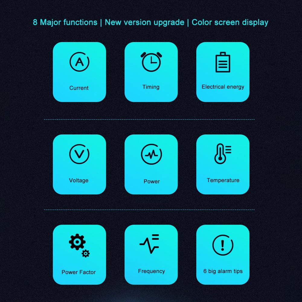 KWS-AC301 Ваттметр Измеритель мощности Вольтметр AC 50-300В Напряжение 50-60Гц Анализаторы мощности Светодиодный AC Счетчик электроэнергии 0-20/100А Детектор