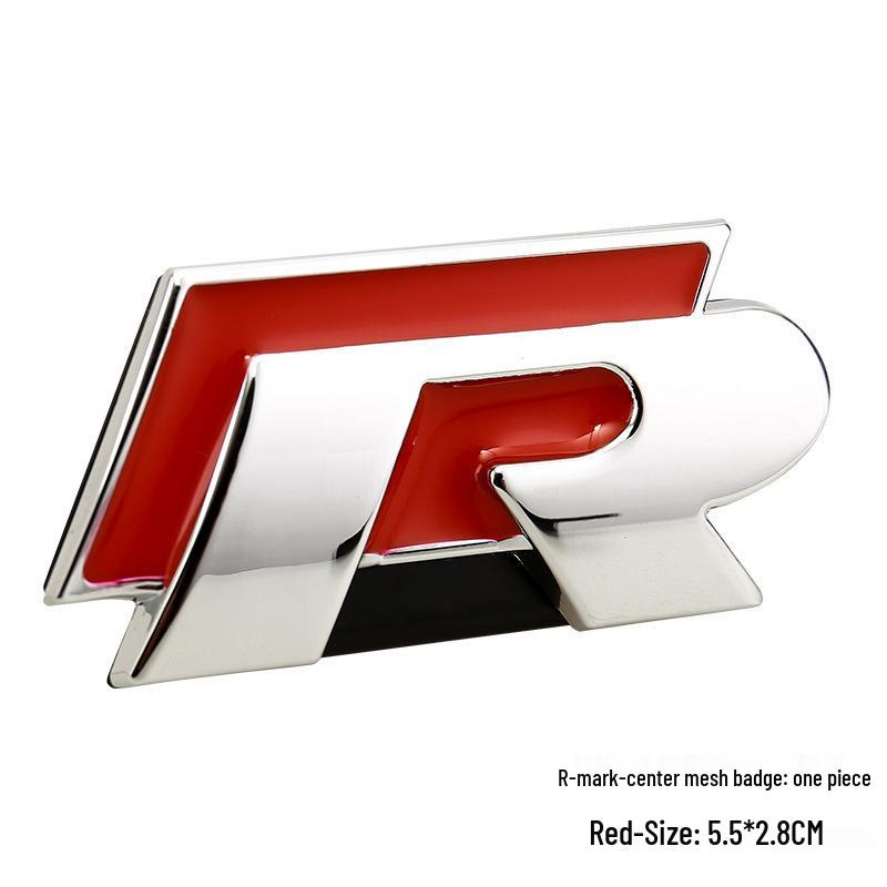 Металлическая наклейка на решетку радиатора Volkswagen R-line для моделей Rline