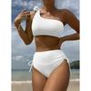 Women One Shoulder Swimwear Female Beachwear Bathers Bikini Set Bathing Swimming Swim Suit Push Up Summer Swimsuit