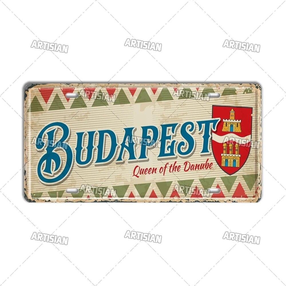 Artisian CZECH MINSK MOSCOW Ctiy Russia Travel Metal Sign Landmark Tin Plaque License Plate Car Plate Wall Decor Garage Bar
