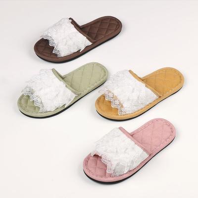 Кружевные Fizi двухслойные утолщенные тапочки женские домашние комнатные тапочки из мягкой резины ТАПОЧКИ