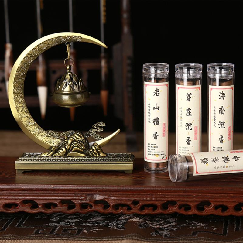 Креативная подвесная курильница для благовоний в форме лунной тыквы, латунная китайская курильница для благовоний, бытовые украшения из сандалового дерева для дома