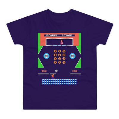 Pin Ball Mario Screen Poster Arcade NES Famicom Game 8 Bit Classic Vintage All Sizes Single Jersey Men's T-shirt