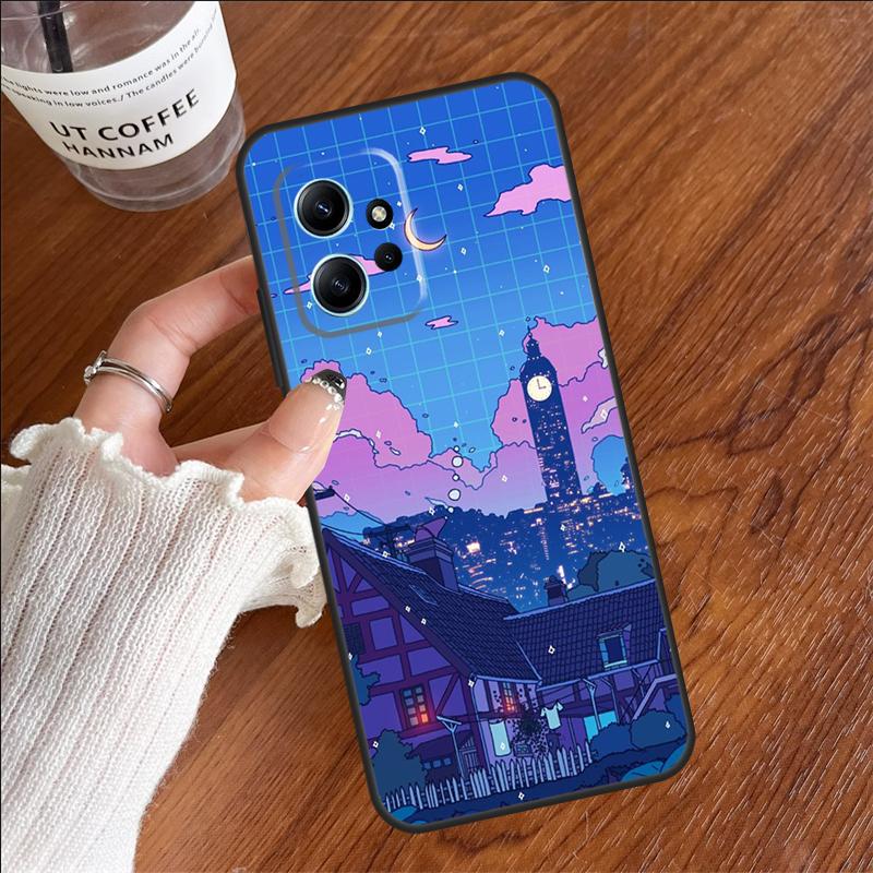 Ночной Чехол-Кейс Неоновый Деревенский Банный Домик Для Xiaomi Redmi 14C 13C 10C 12C Redmi Note 14 Pro 13 12 11 9 10 9S 10S 11S 12S Чехол