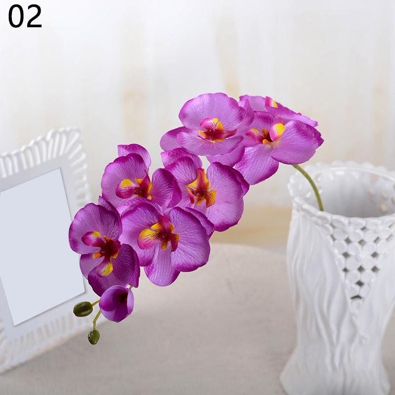 Красивые товары для вечеринок Моделирование Искусственные цветы Пластиковые украшения дома Орхидеи Растения 1 шт.