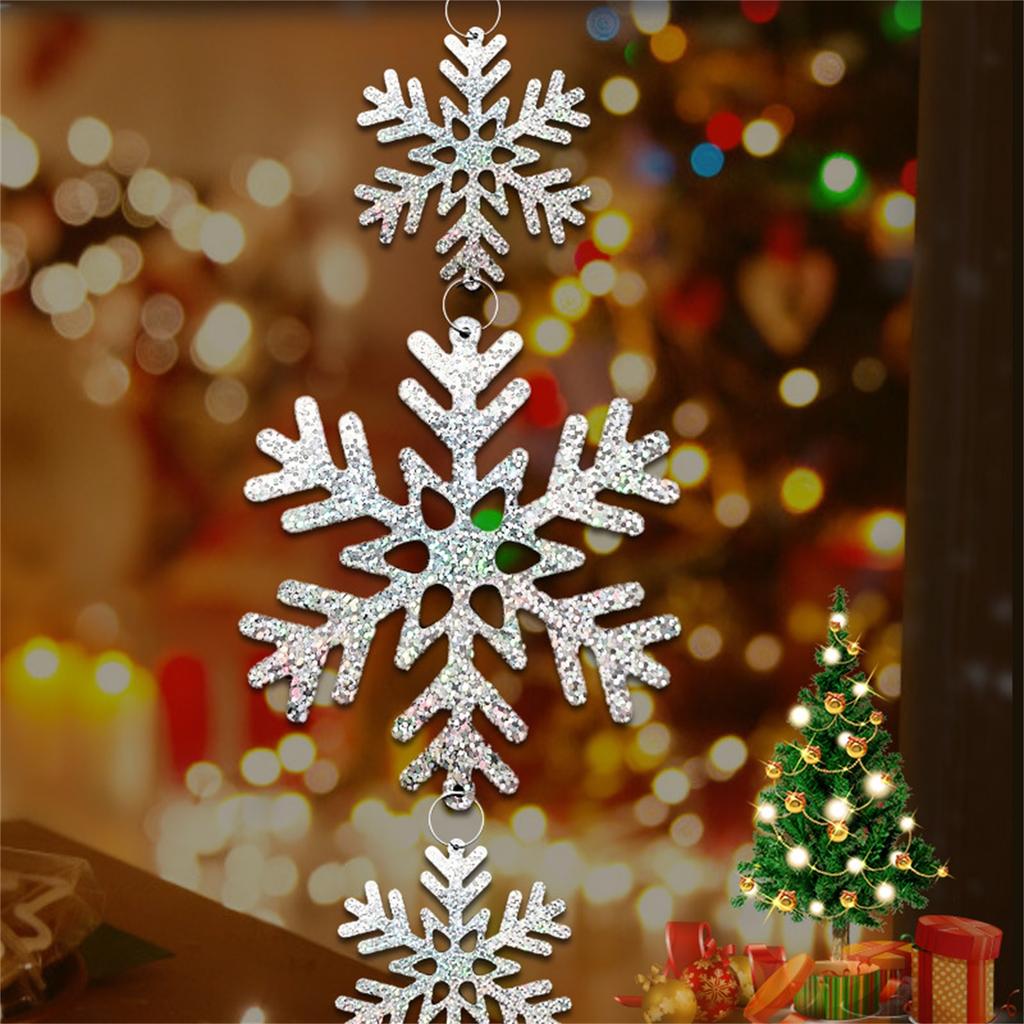Snowflake Ornaments Christmas Banner Snowflake Garland Party Winter Festival Party Supplies  Party Decoration New Year Party Home Decorat