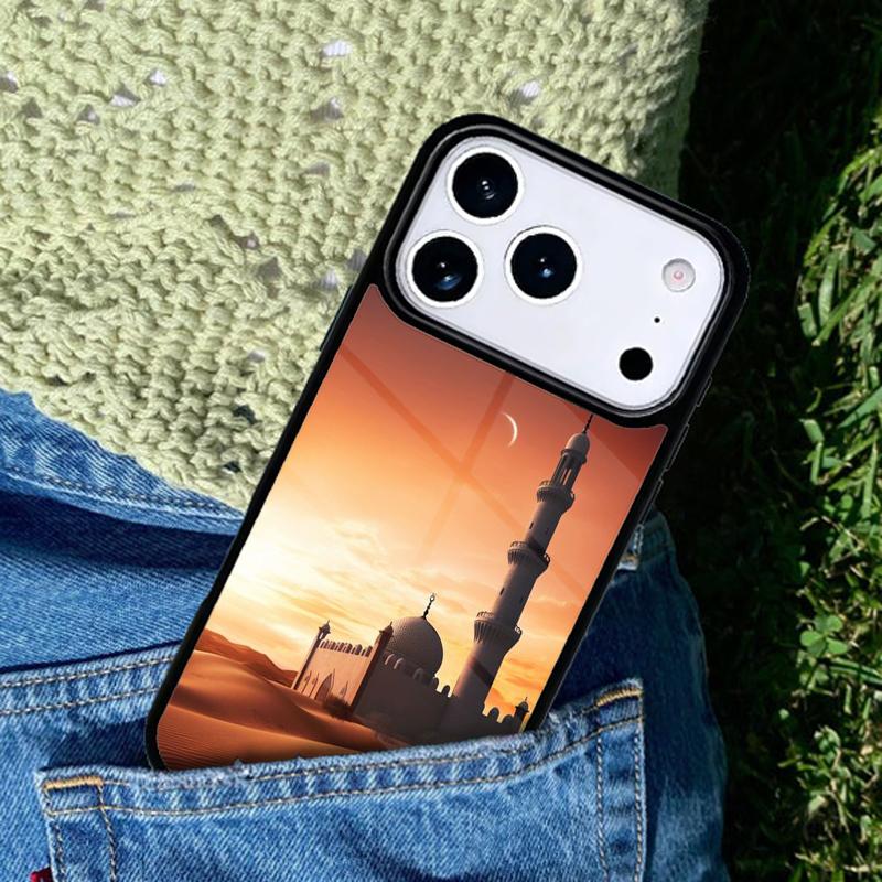 Arabic Muslim Mosque Building Phone Case Cover for IPhone 11 12 13 14 15 16e 17 Pro Max Coque for IPhone 17 Air